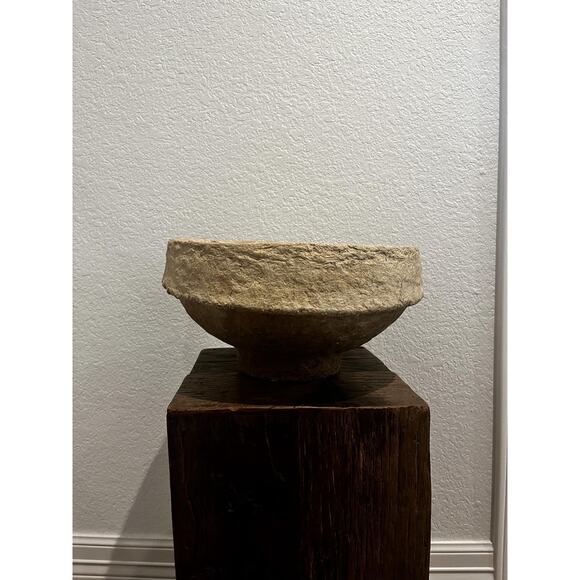 Extra Large Vintage Paper Mache Bowl - Picture 2 of 6